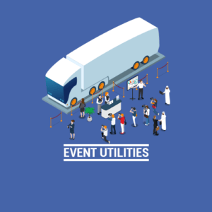 AFJ Events offers reliable event utilities rental services in the UAE, including air conditioners, air coolers, umbrellas, and barriers for outdoor and indoor events.