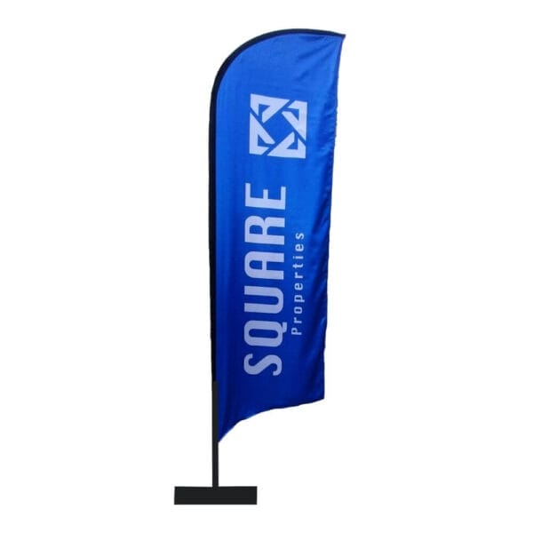 Curve Flags |400cm x 80cm Flag with 400cm Pole and Base